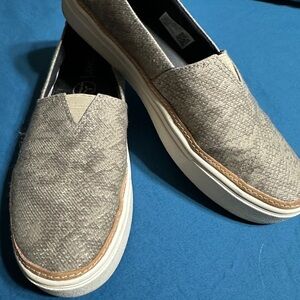 TOMS Womens Parker Snake Slip On Sneakers Shoes Casual - Beige Size 8